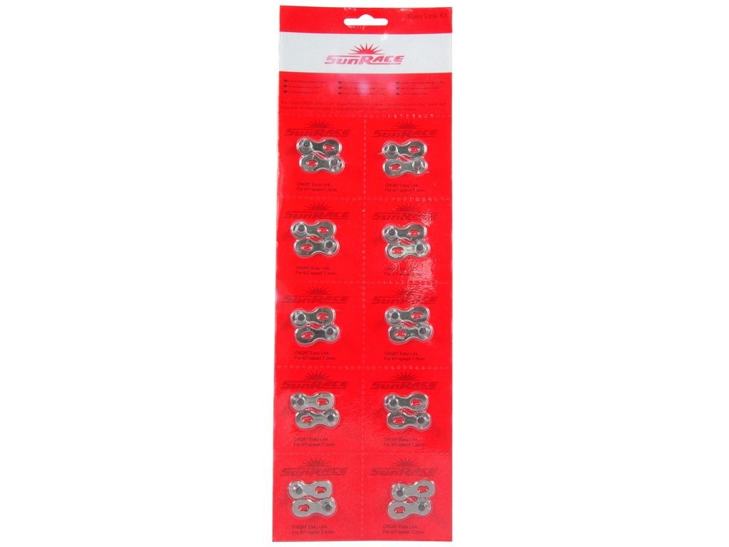 SunRace Set de 10 eslabón rápido 12v