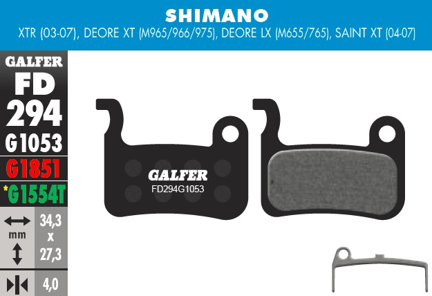 Galfer Pastillas Shimano M965/966/975/655/765/775