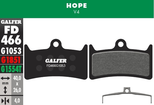 [FD466G1053] Galfer Pastillas Hope V4