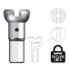 [GMPO1401200_V1_SL] Sapim Niple Polyax Secure Lock bronce 14g/12mm plateado (100 u)