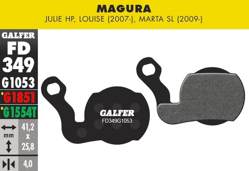 [FD349G1053] Galfer Pastillas Magura Julie HP, Louise, Marta SL