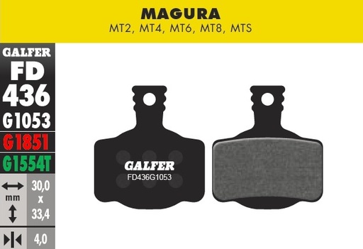[FD436G1053] Galfer Pastillas Magura MT2, MT4, MT6, MT8, MTS